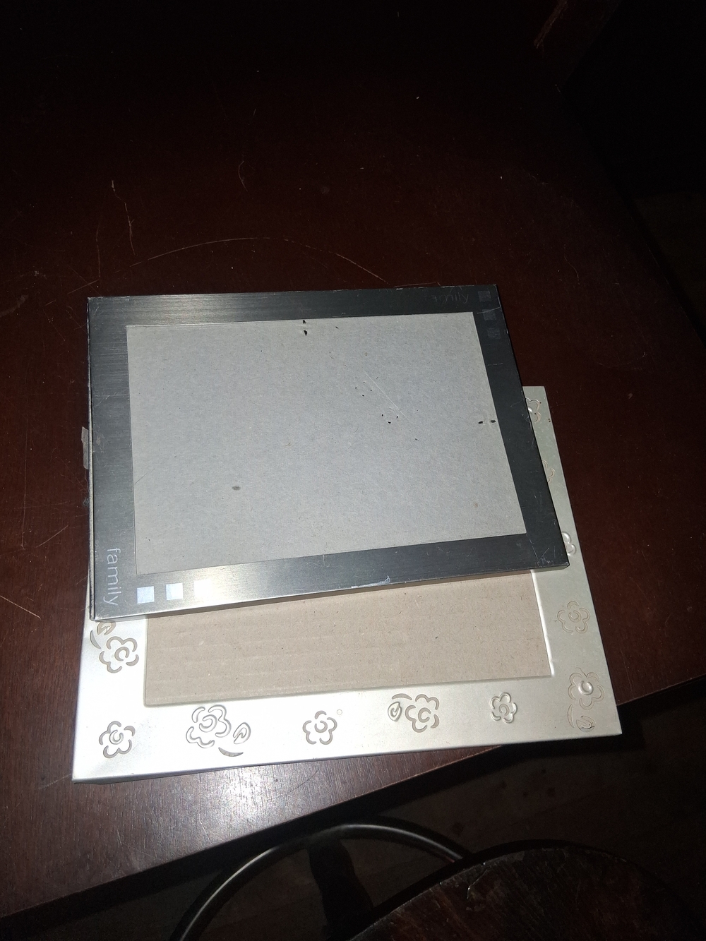 Silver and Cream Decorative Photo Frames - Set of 2